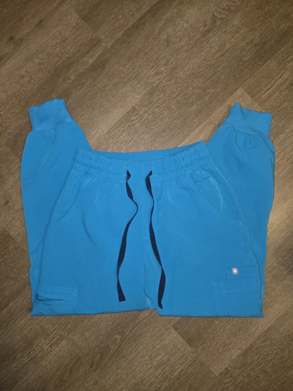Womens FIGS Teal Scrub Set - Top & Jogger Pants Size M/S